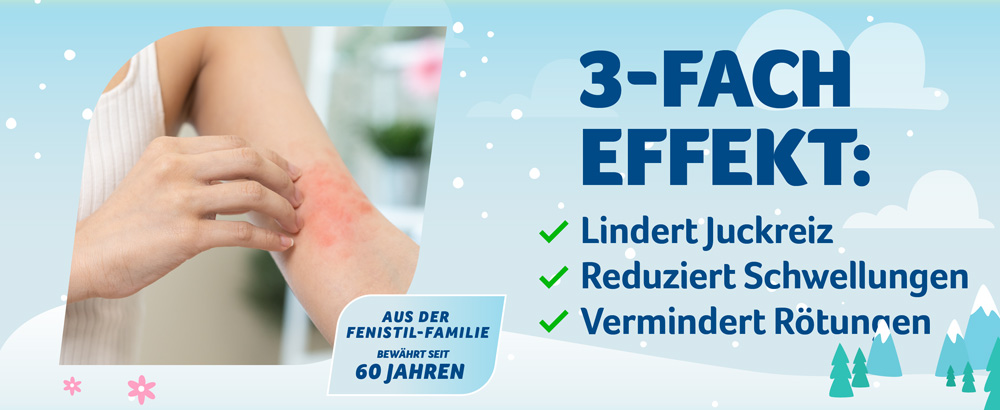Arm mit Hautrötung und Juckreiz, FeniHydrocort lindert Juckreiz und Rötung.